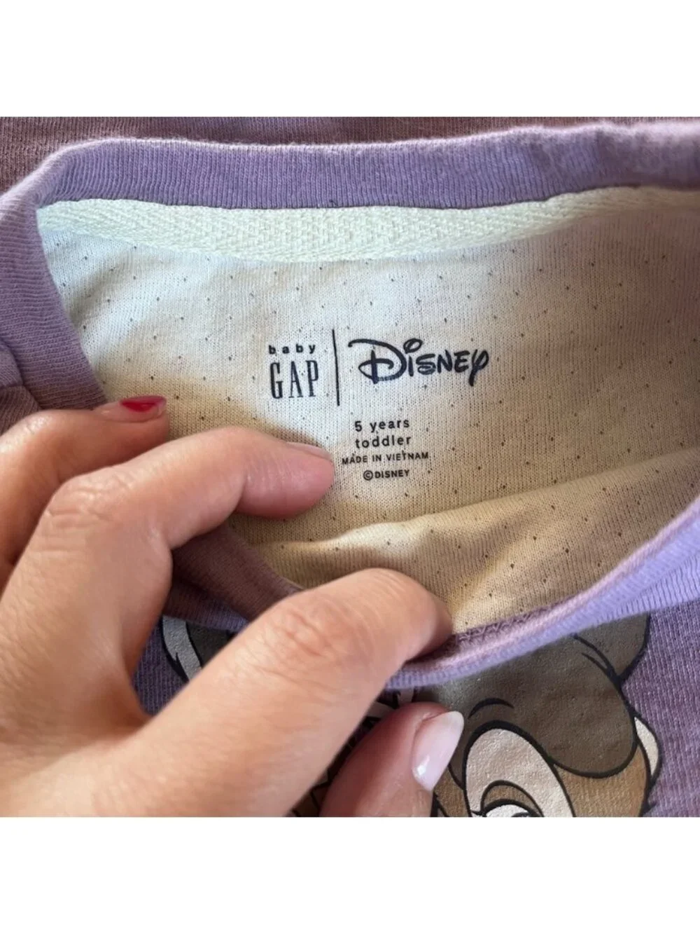 GAP Lavender Bambi Long Sleeve Tee